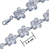 Plumeria - Hawaii National Flower Silver ฺBracelet TBG580 - DiveSilver Jewelry